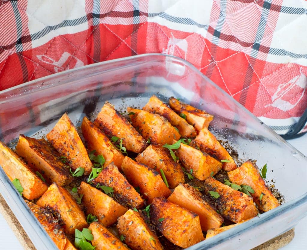 Maple-Lime Roasted Sweet Potatoes